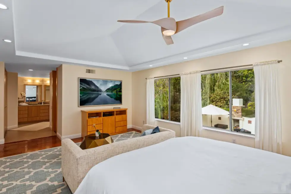 A bedroom in a San Diego property, photographed for a listing