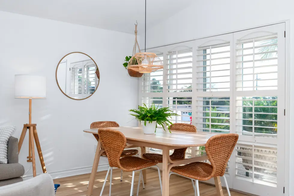 A dining room in a San Diego property, photographed for a listing
